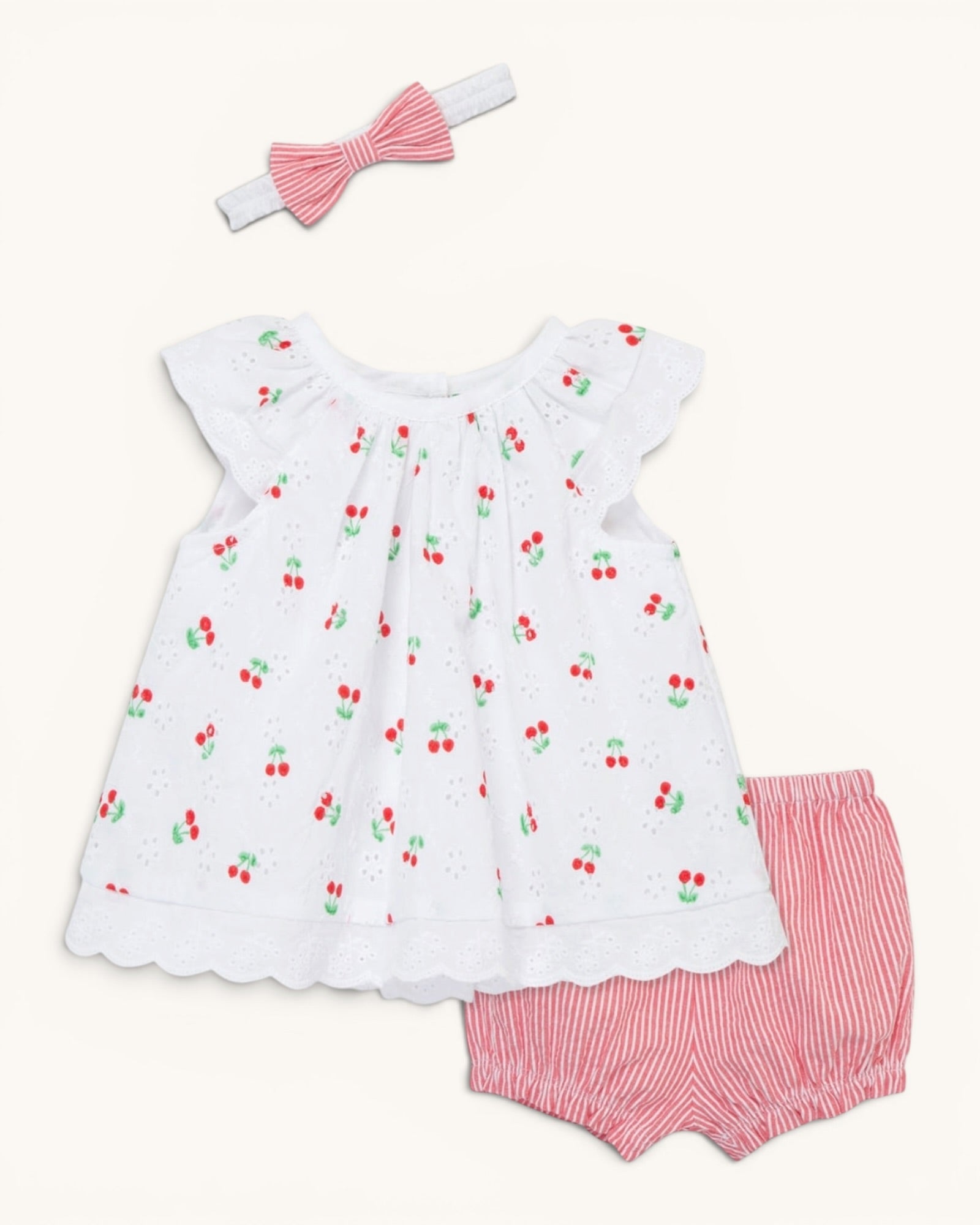 Cherry eyelet Sunsuit
