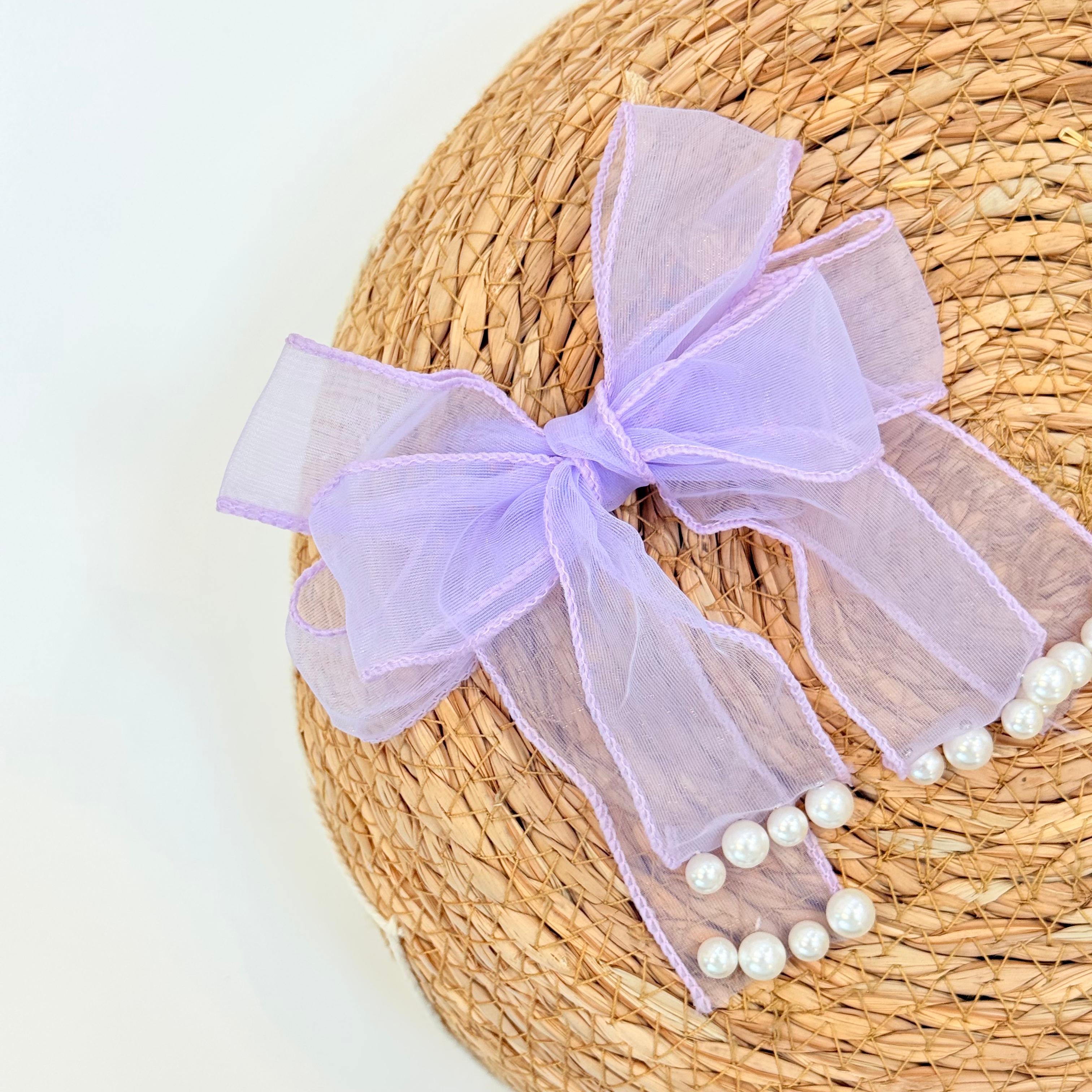 Pearl lavanda bow