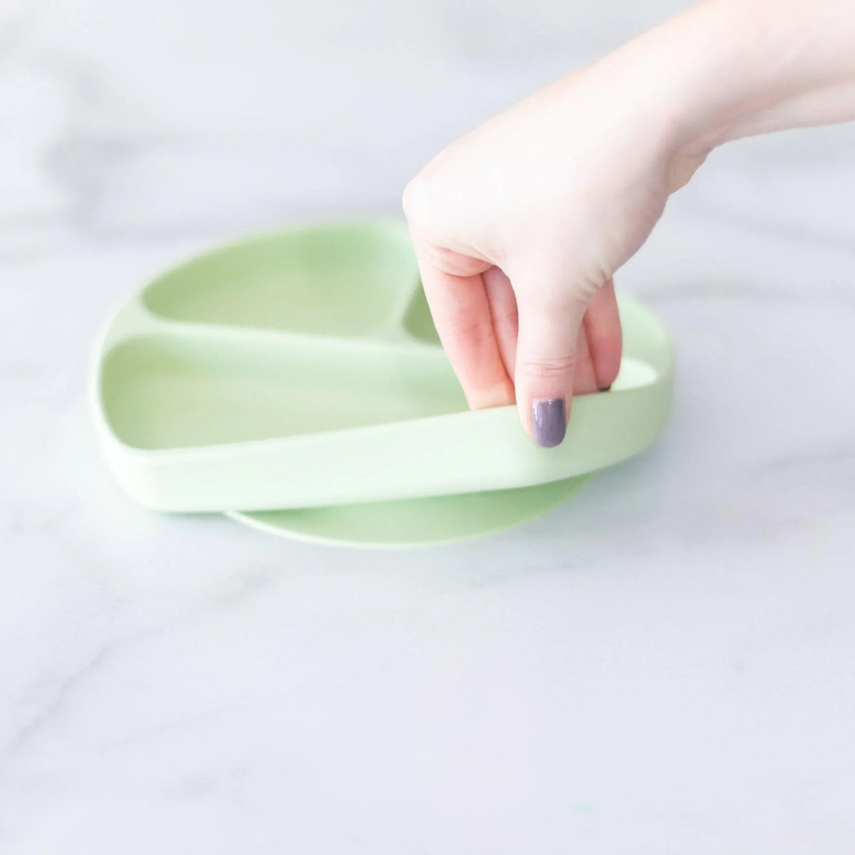 Silicone grip dish sage