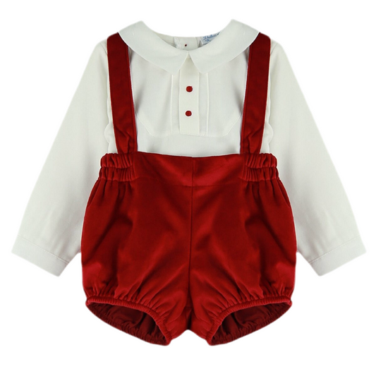 Peto terciopelo con camisa