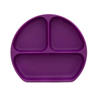 Silicone grip dish purple