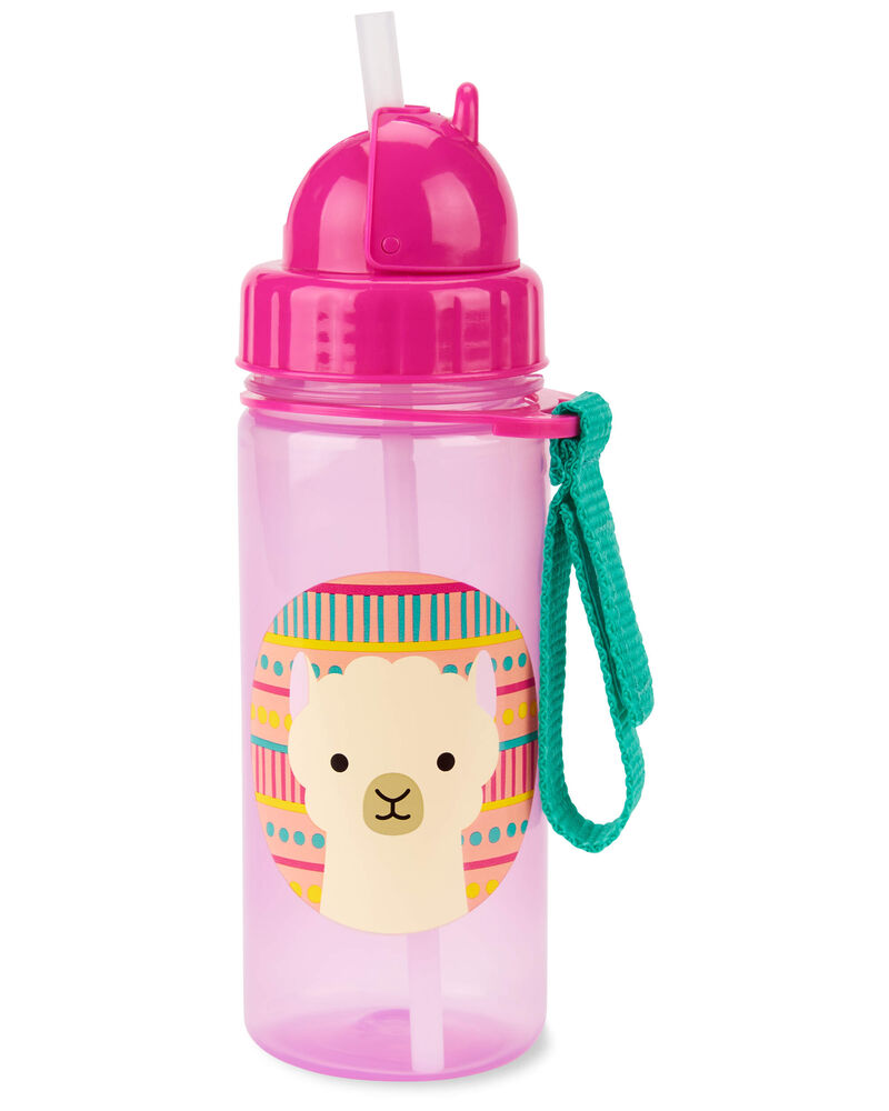 Zoo Straw Bottle - 13 Oz - Llama