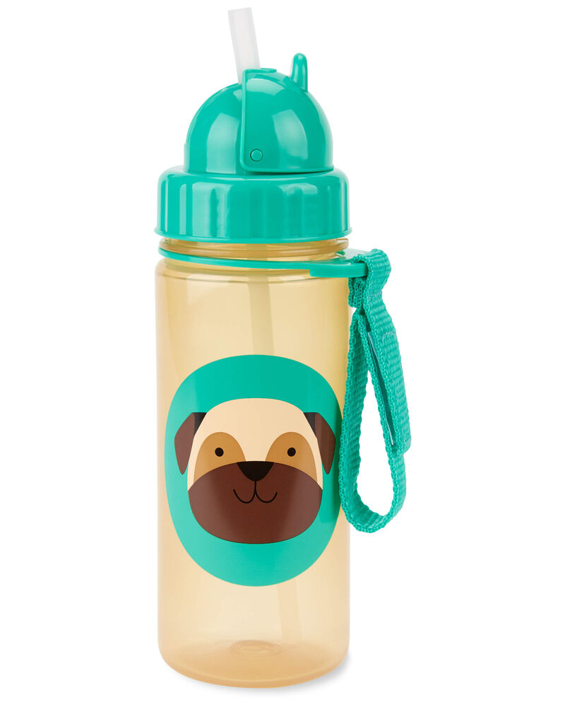 Zoo Straw Bottle - 13 Oz - Pug