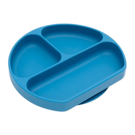 Silicone grip dish dark blue