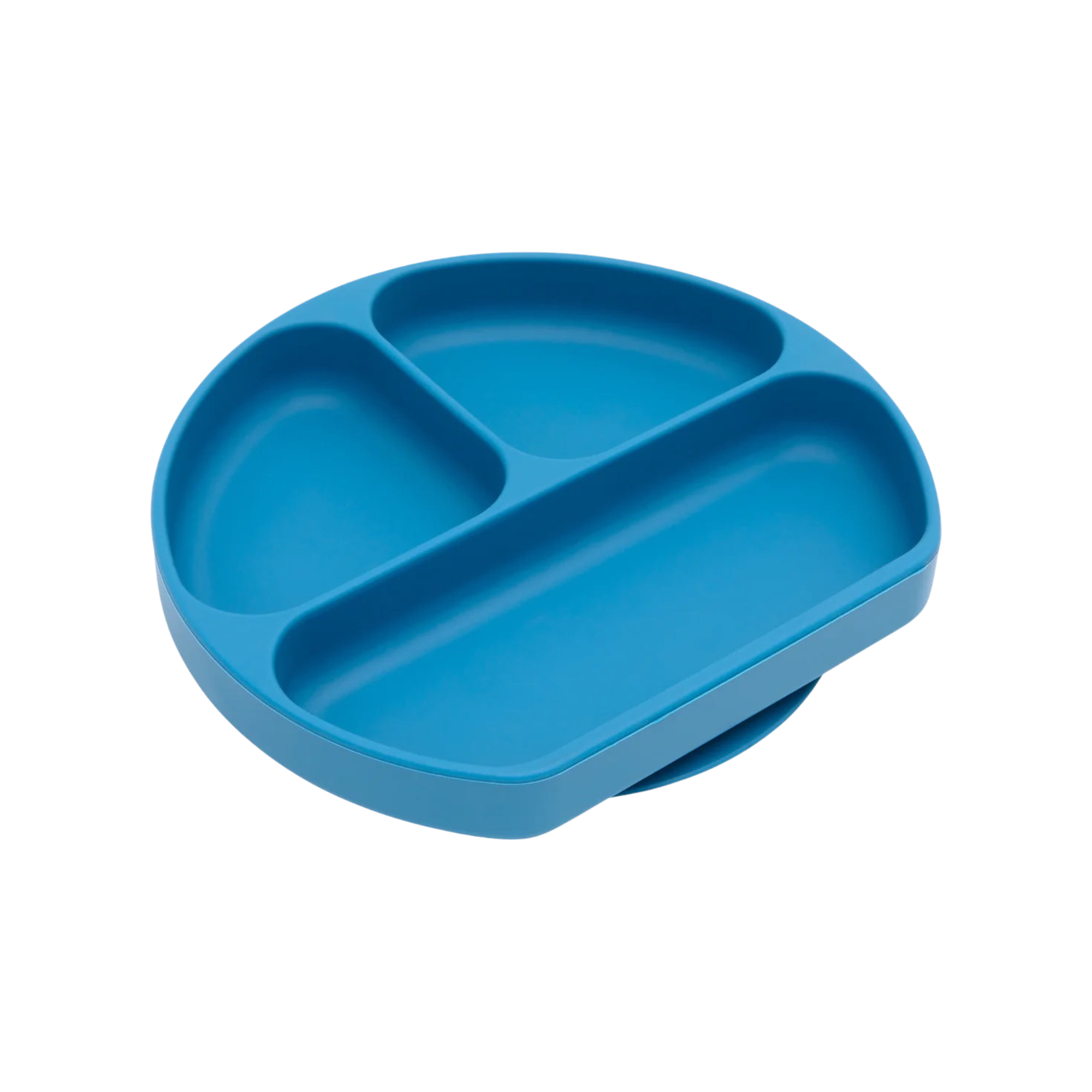 Silicone grip dish dark blue