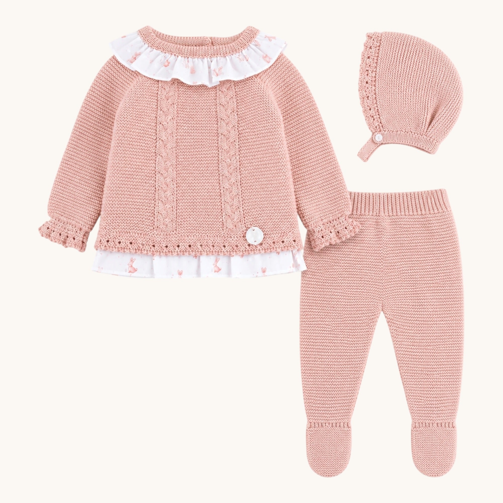 Conjunto Classic Knit – Dusty Rose