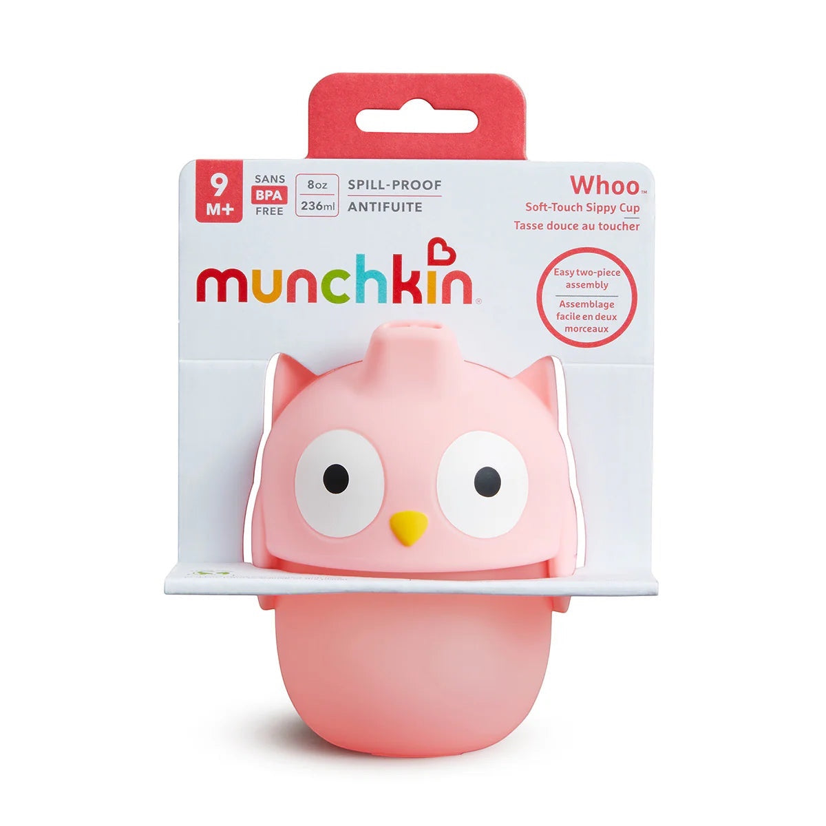 Whoo™ soft-touch spill-proof sippy cup