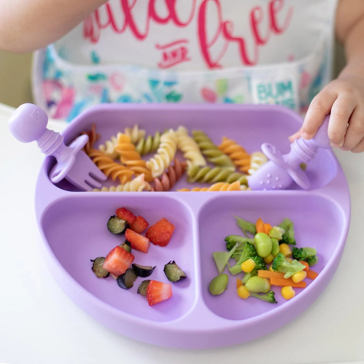 Silicone grip dish lavender