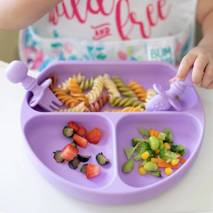 Silicone grip dish lavender