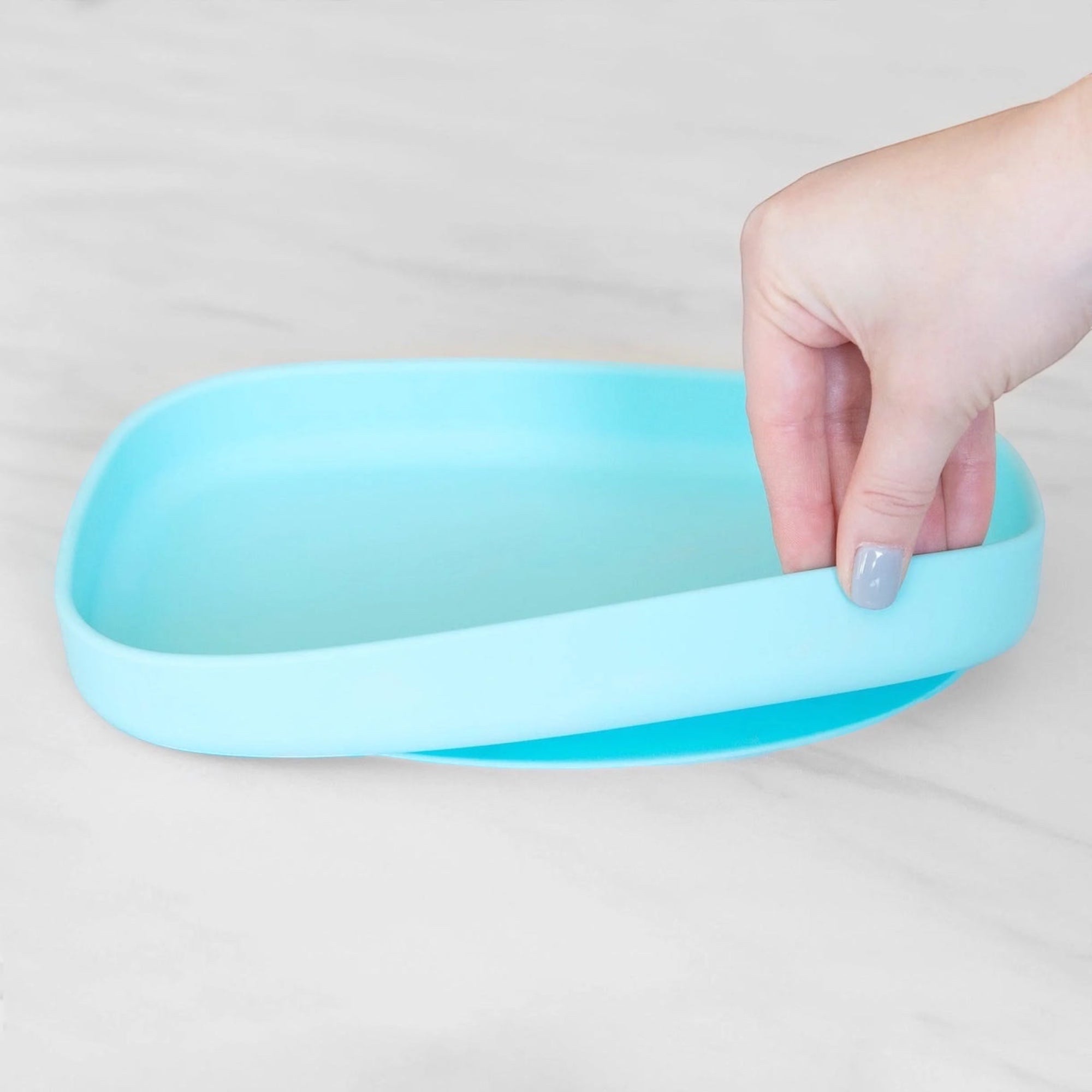 Silicone grip tray blue