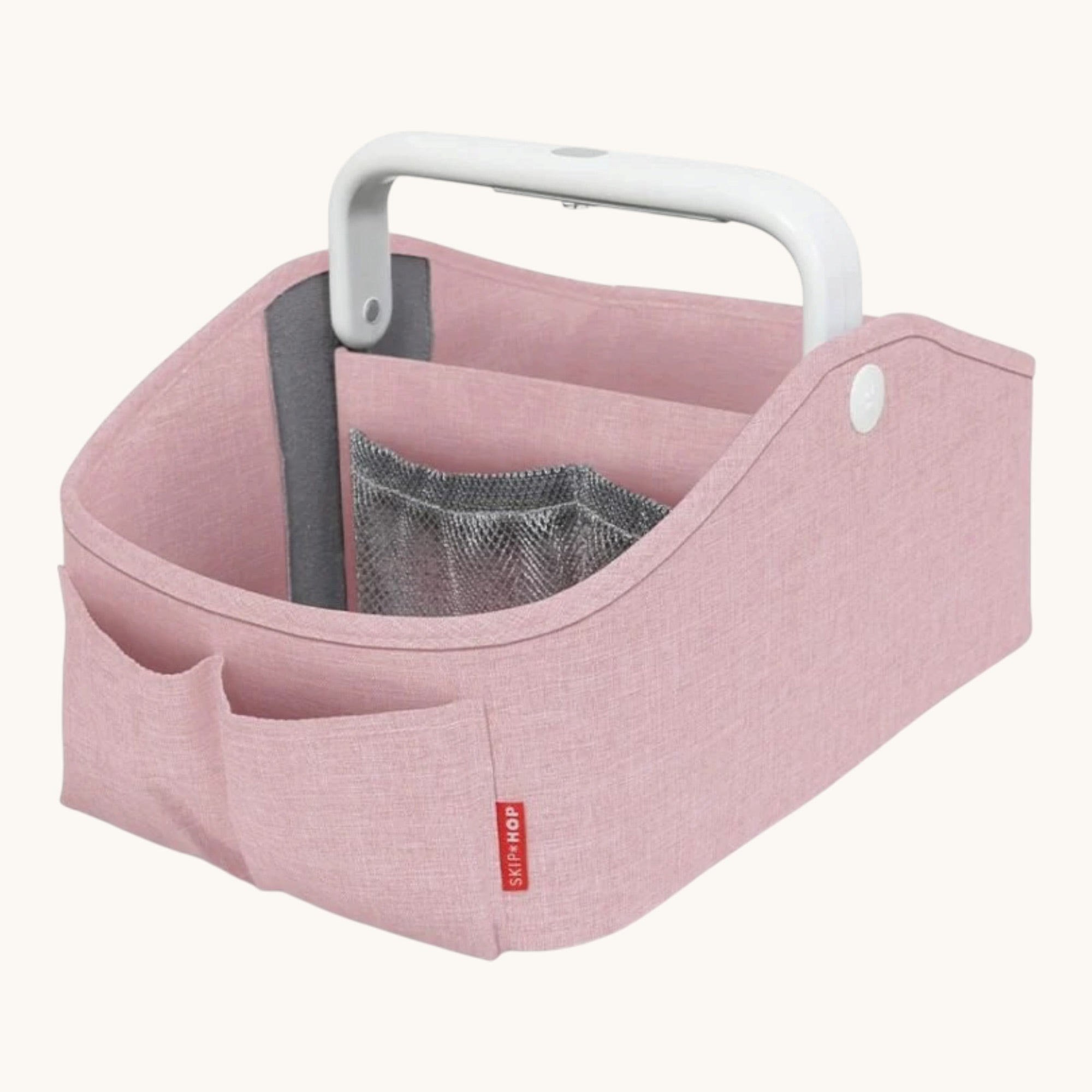 Nursery Style Light-Up Diaper Caddy - Rosado