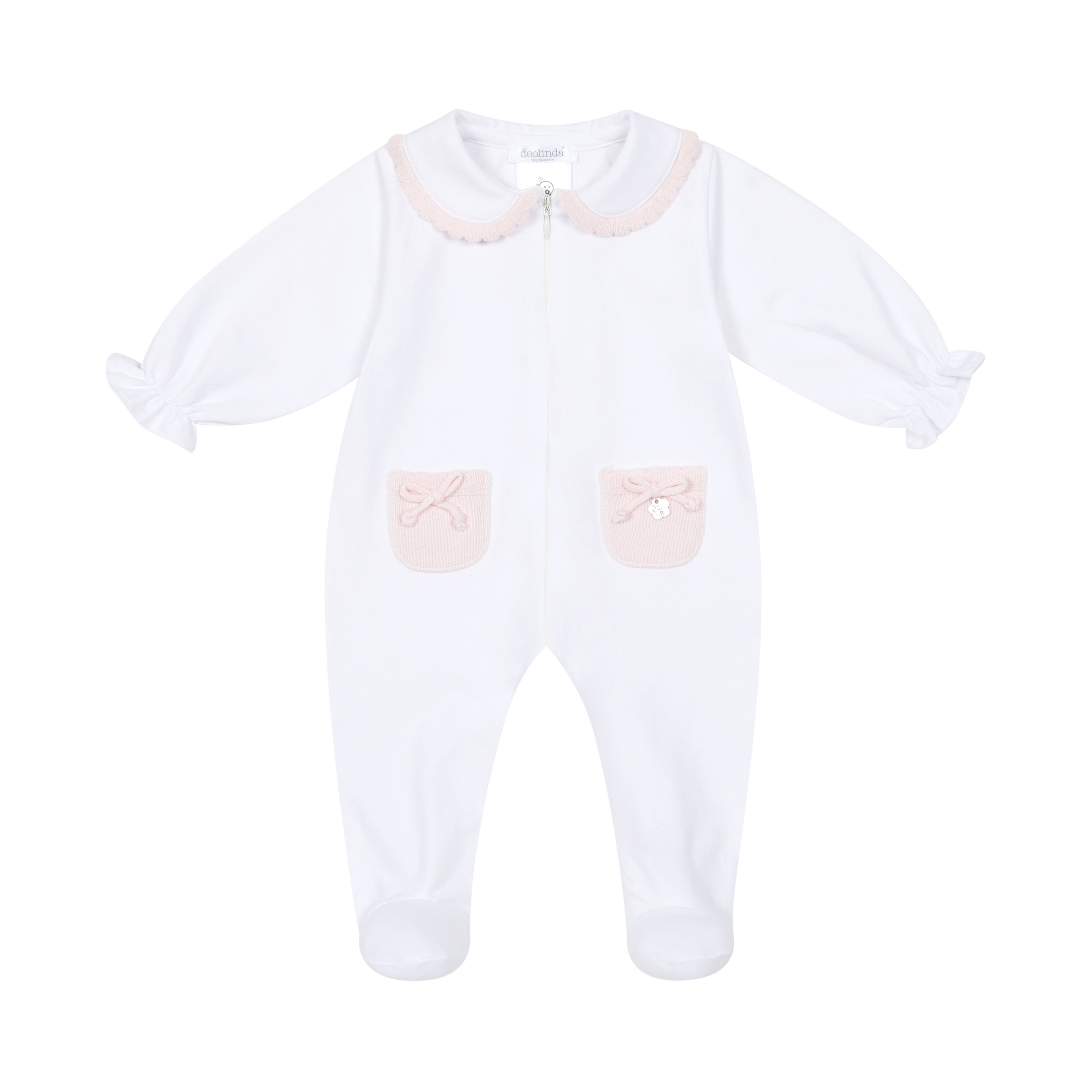 Footed One-Piece white/pink