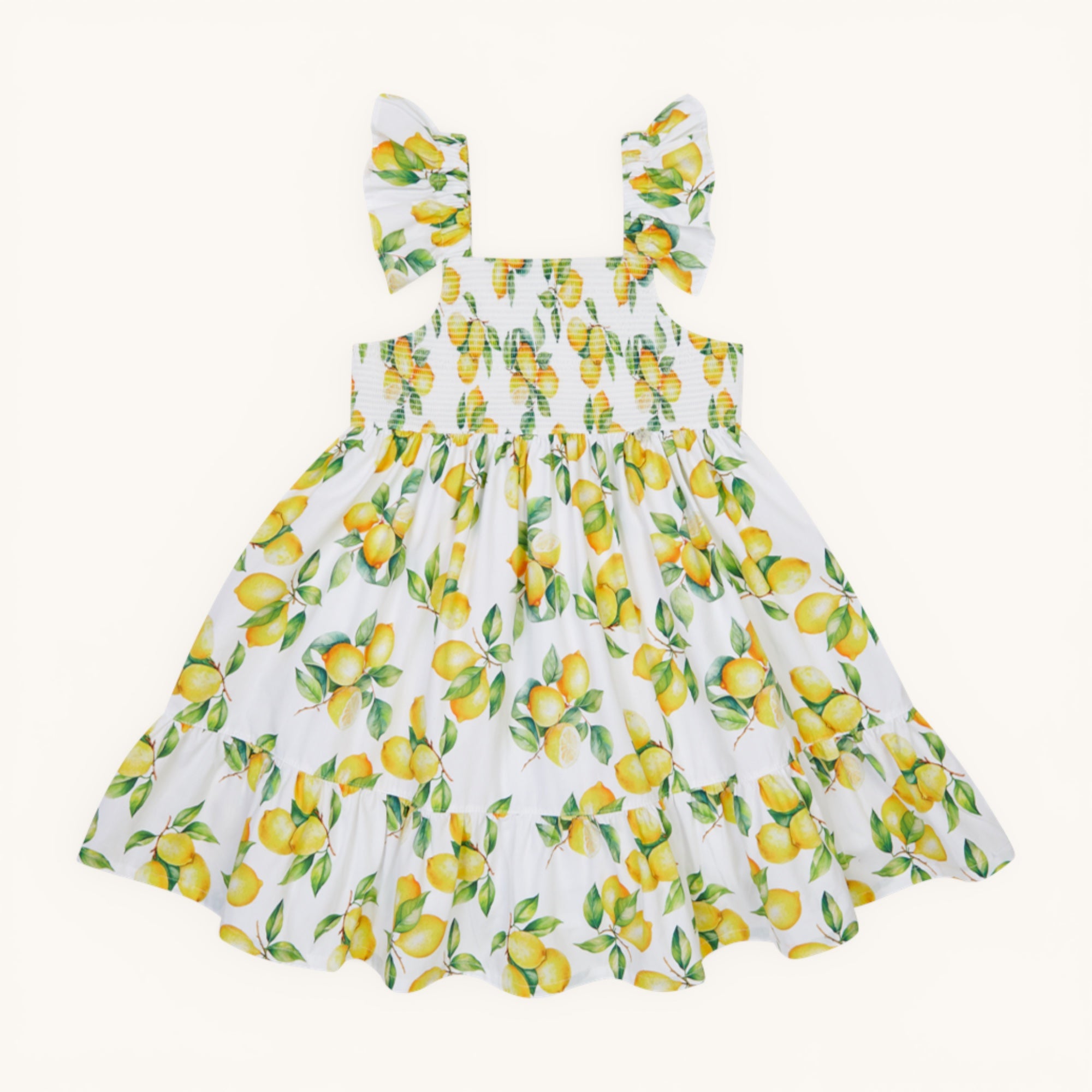 Lucia Lemon Print Dress Deolinda