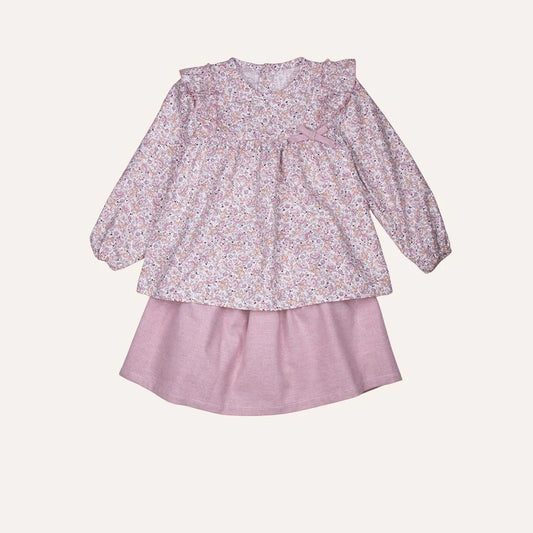 Conjunto blusa y falda - 2t