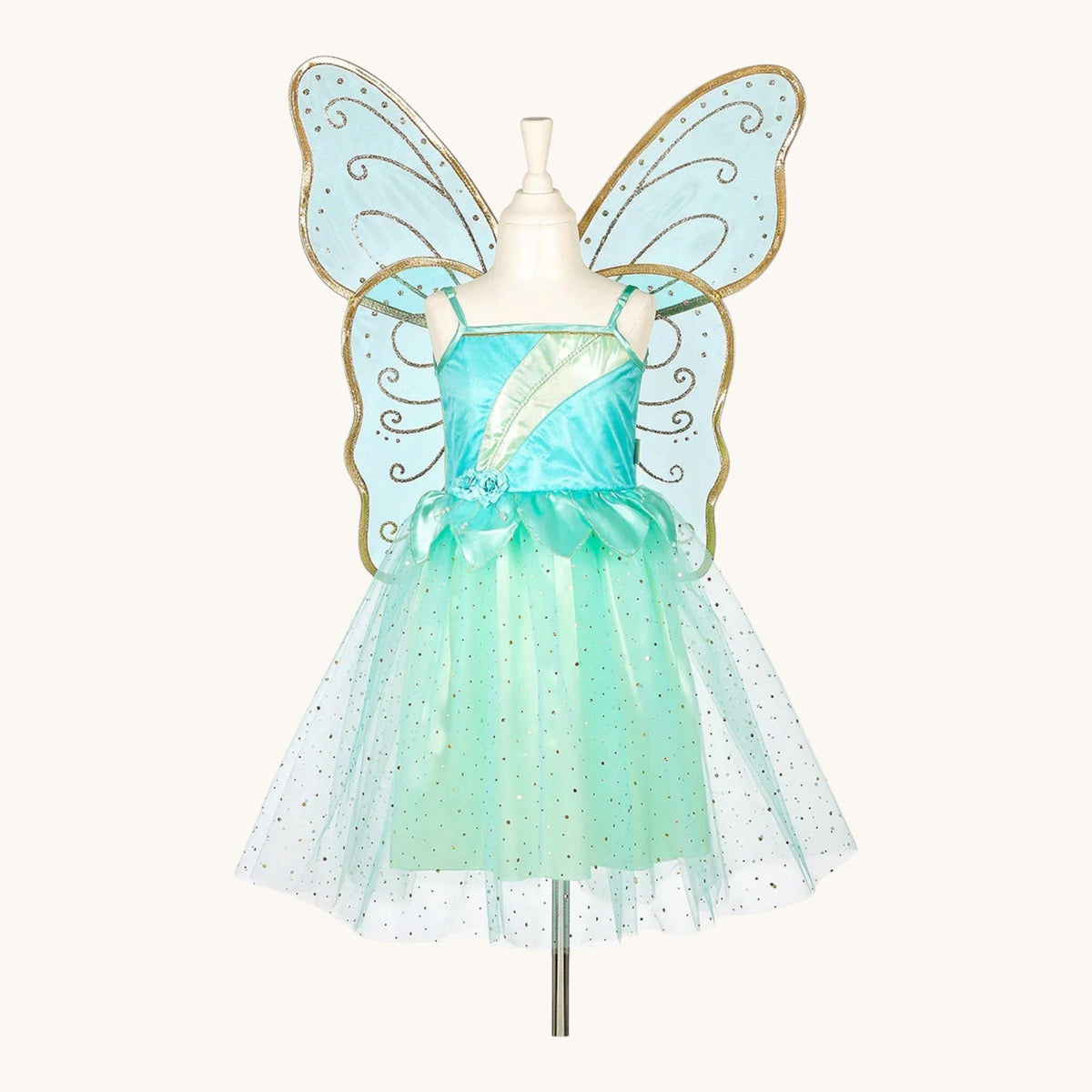 Camille -Dress and Wings Set (Green) 5-7 yrs