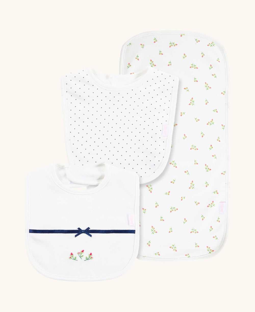 Rosebud Bib & Burp Set