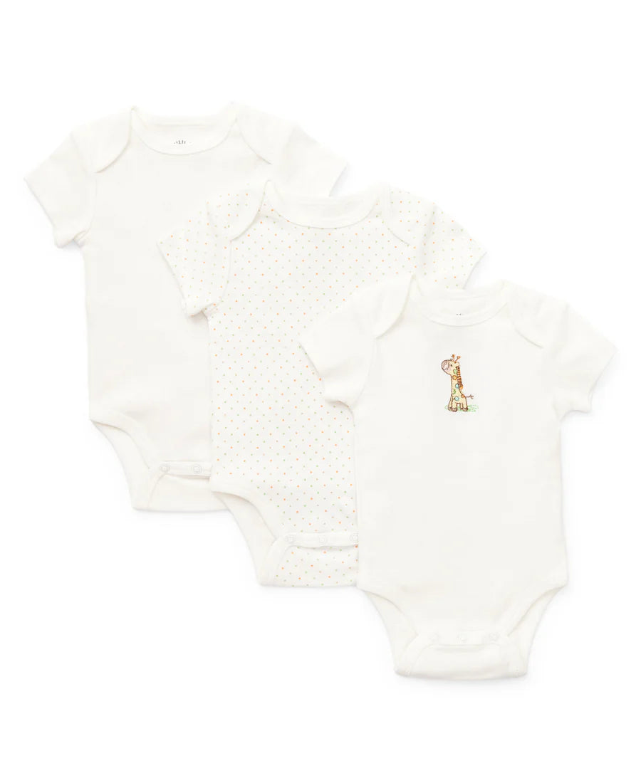 Giraffe 3pk Bodysuit