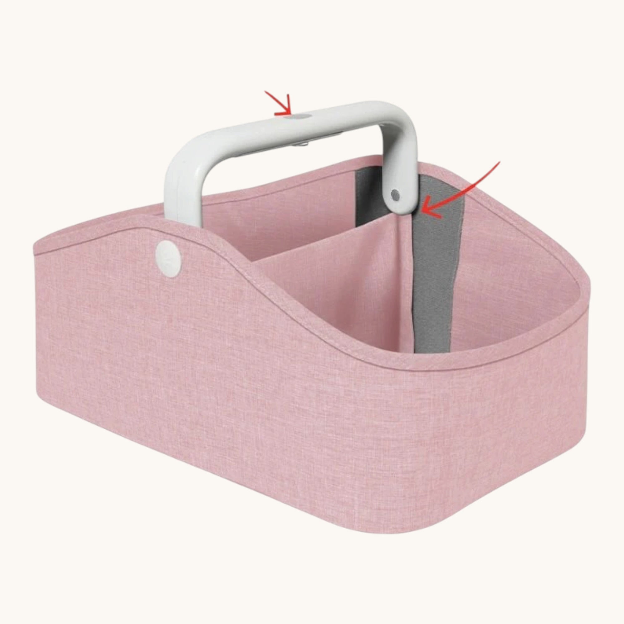 Nursery Style Light-Up Diaper Caddy - Rosado