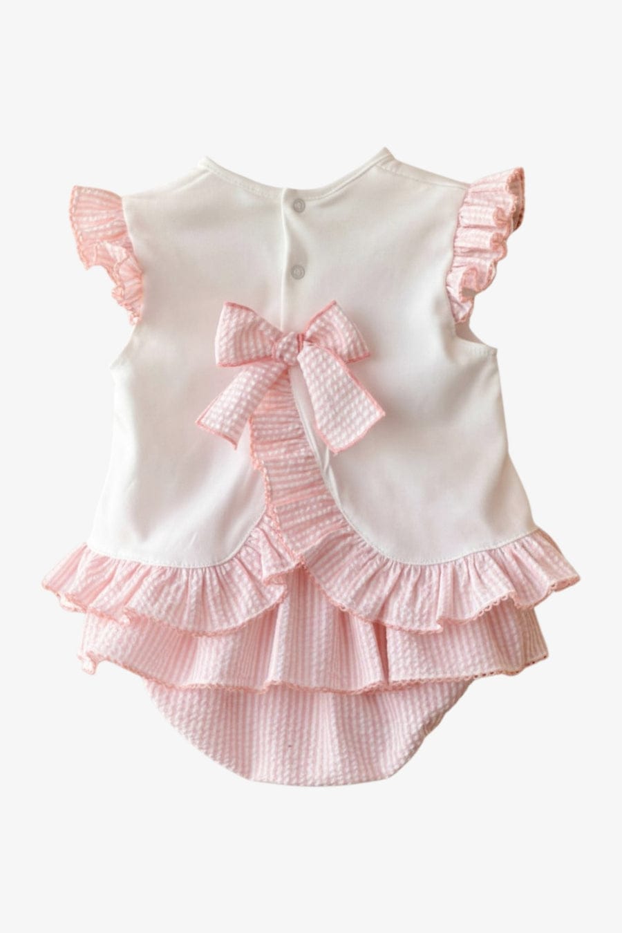 Pale Pink Stripe Bunny Top & Skort