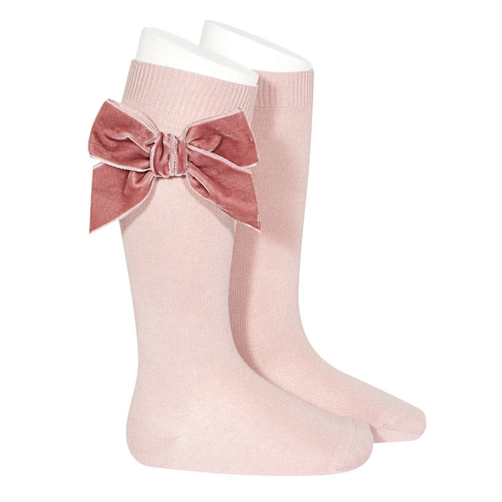 Medias cóndor terciopelo/ rosa palo