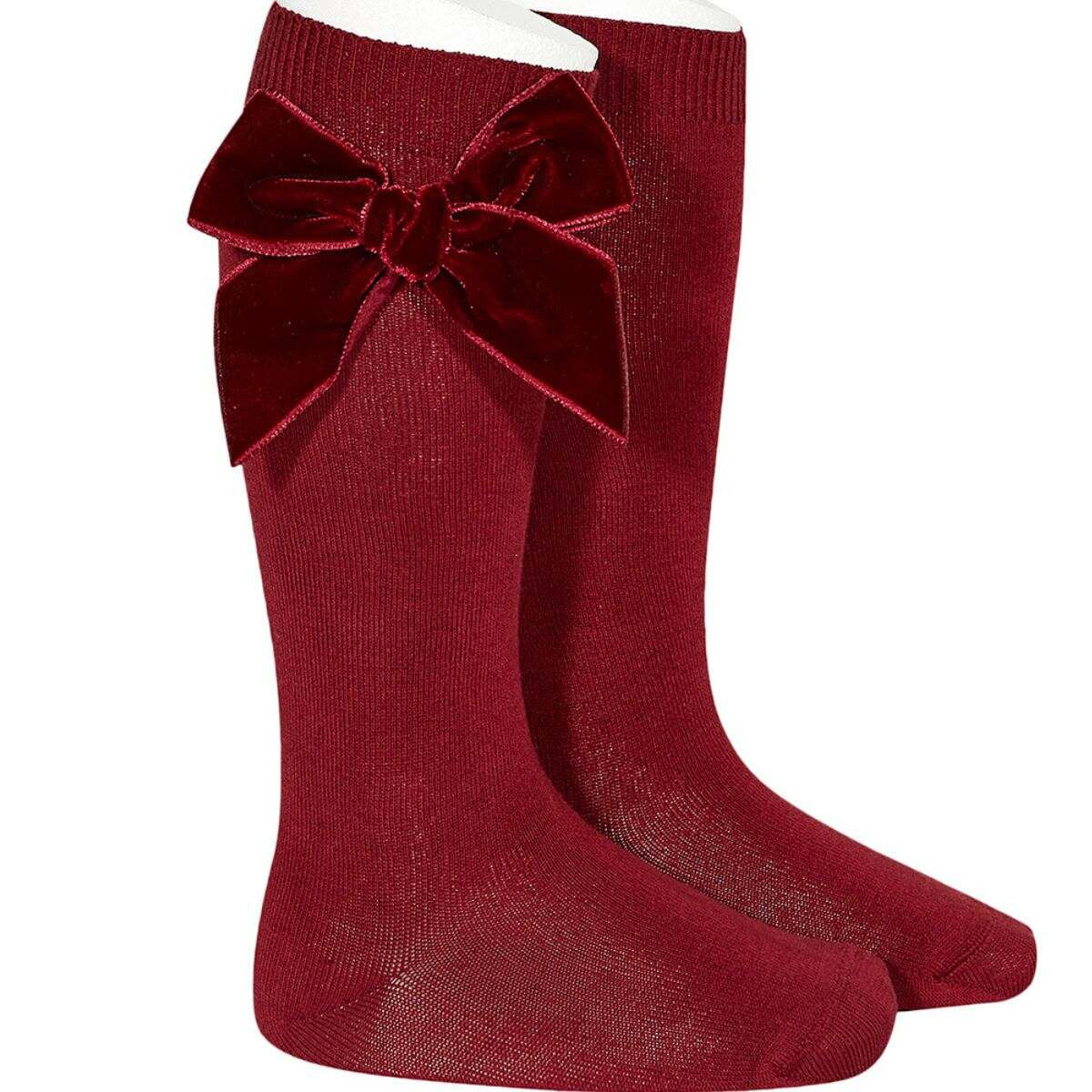 Medias cóndor terciopelo/ vino