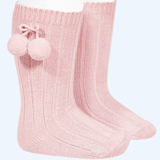 Medias canalé cóndor / Rosa