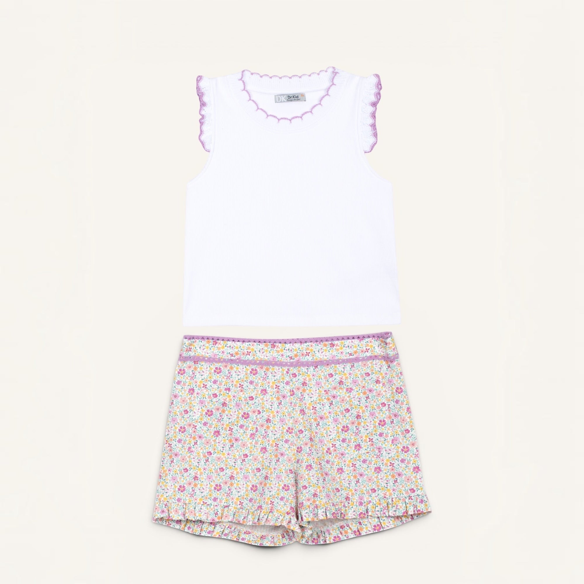 Lilas Broderie Shorts