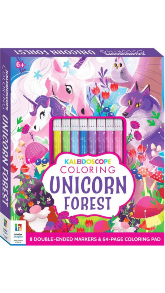 Hinkler Kaleidoscope Coloring Unicorn Forest