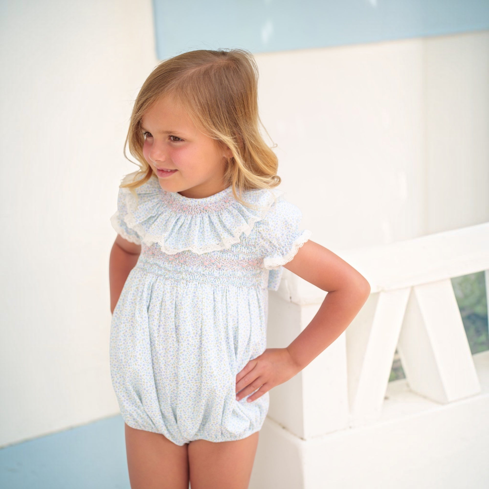 Blue blossoms Romper