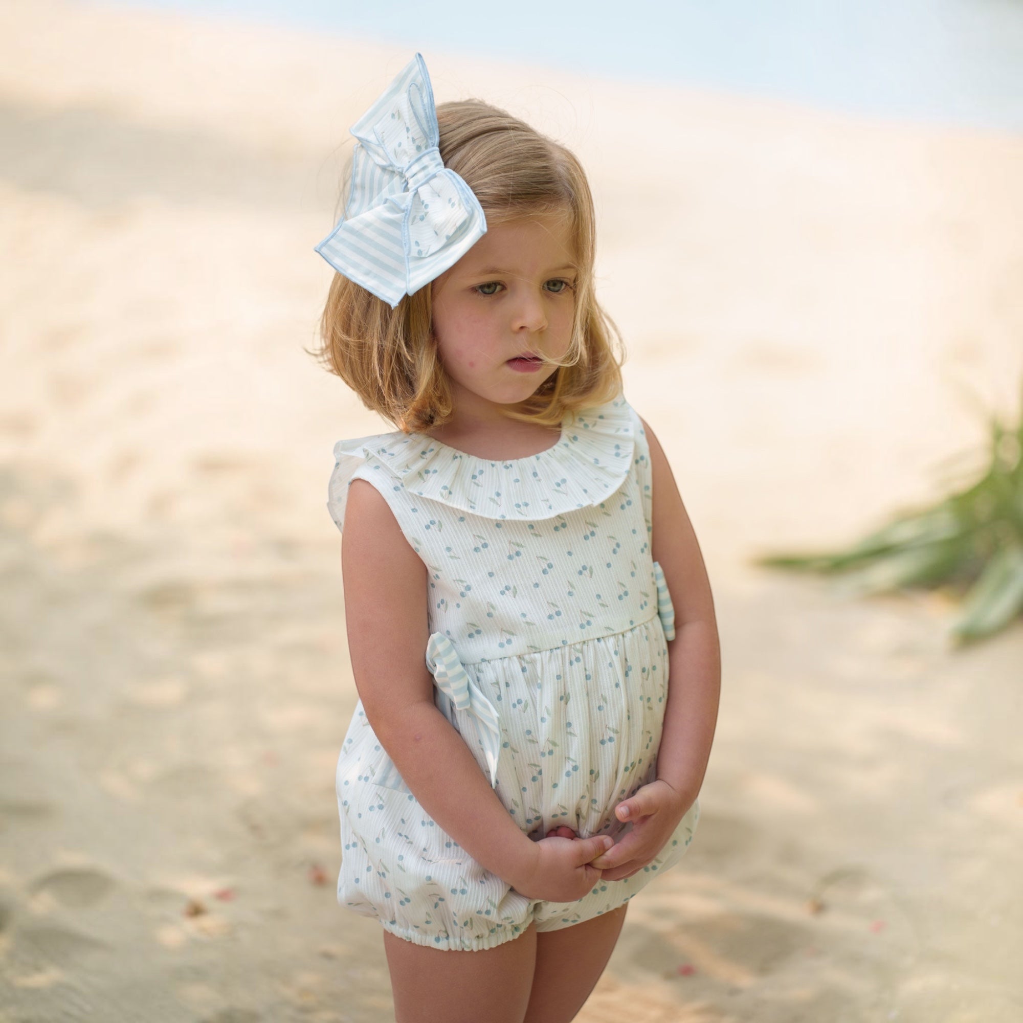 Blue cherries Romper