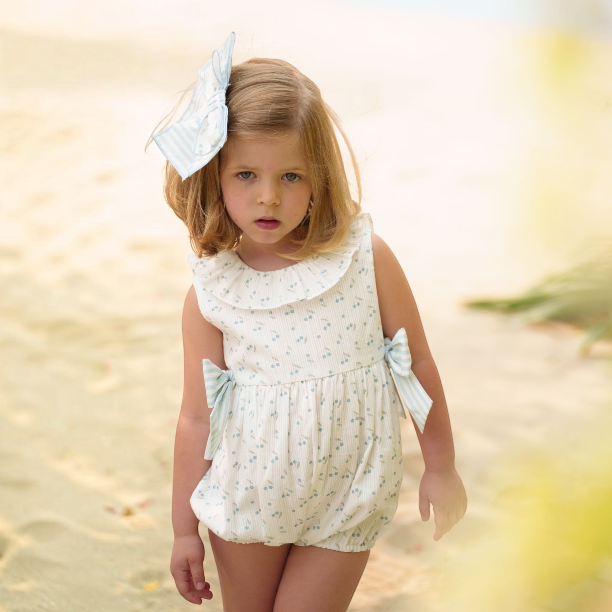 Blue cherries Romper