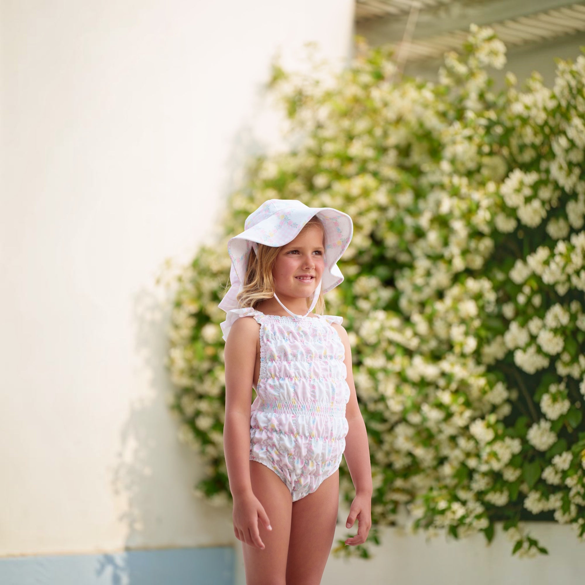 Patchwork frilled Swimsuit