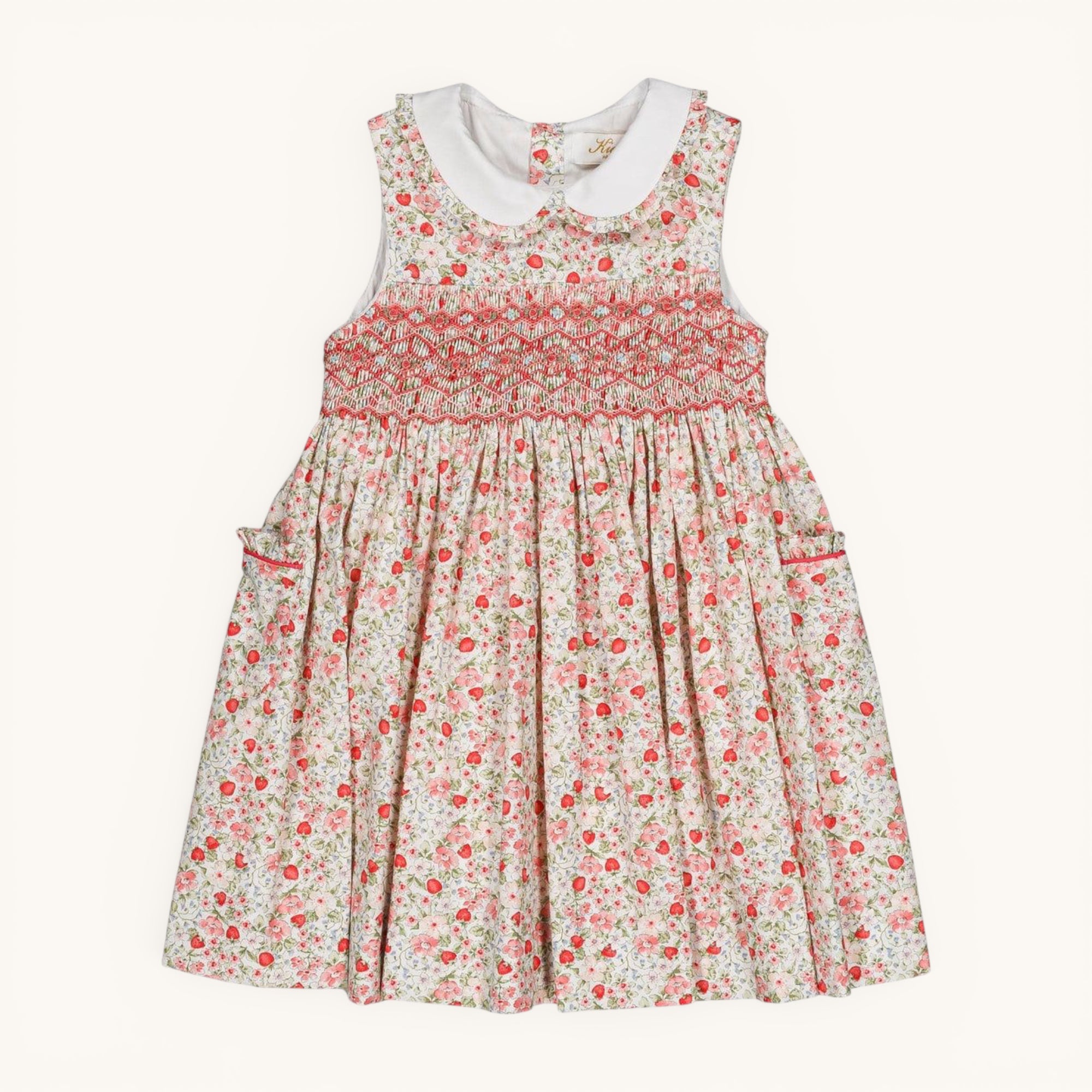 Ixia Smocked Dress — Cherry Print