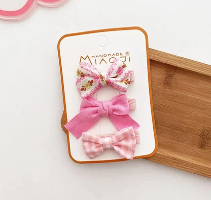 Set / 3 clips Baby pink