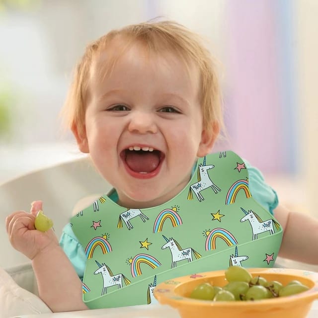 Unicorn silicone bib