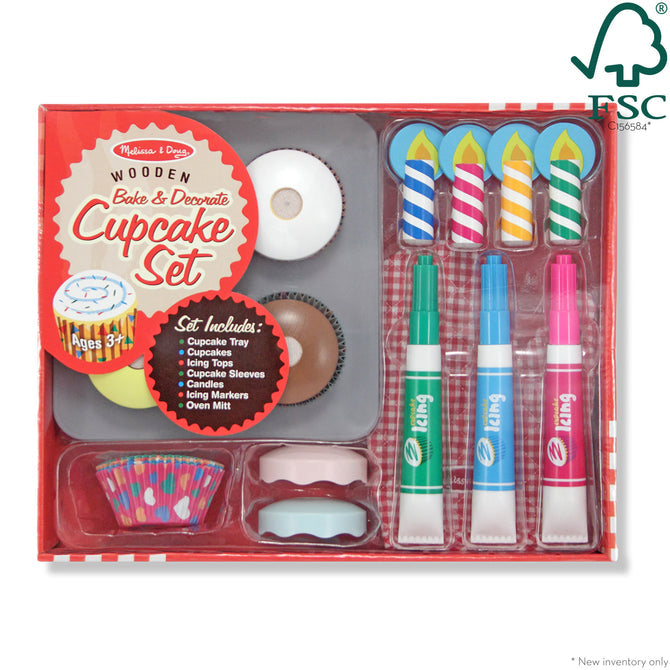 Bake & Decorate Wooden Cupcake Play Set