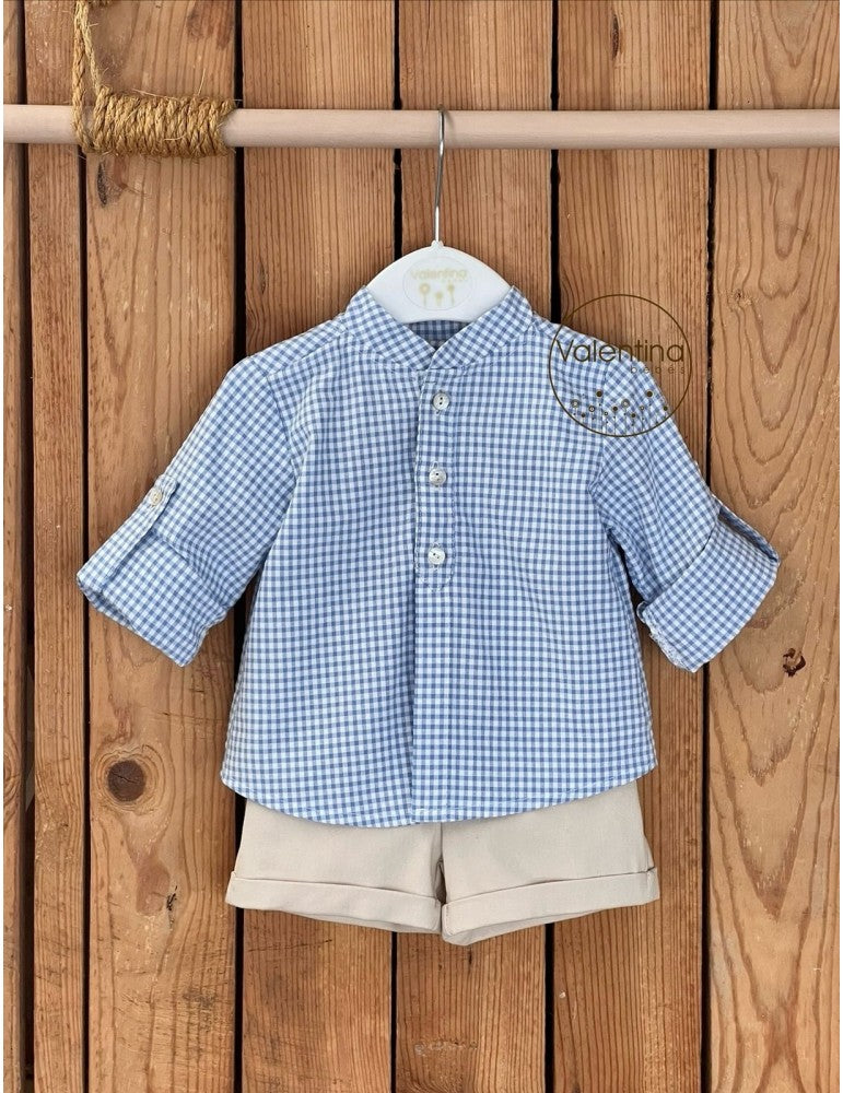 Conjunto de Niño Vichy Azul