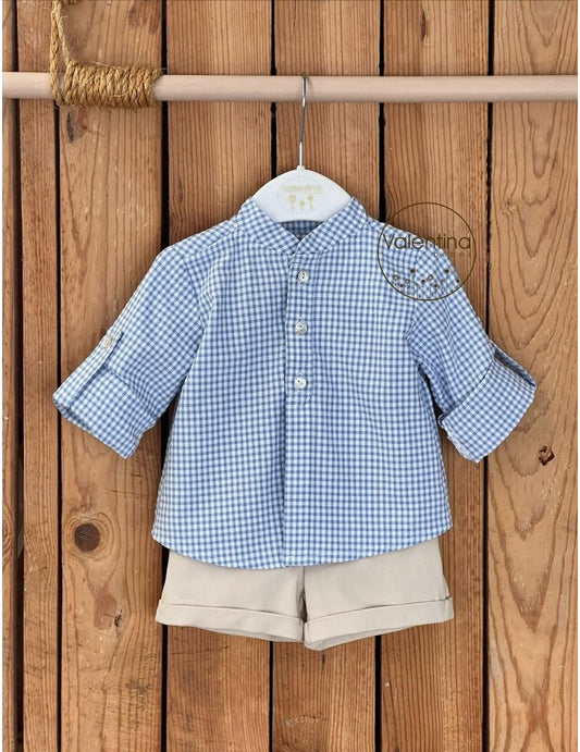 Conjunto de Niño Vichy Azul