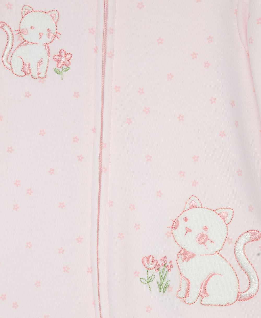 Kitties 2-Way-Zip Footed One-Piece