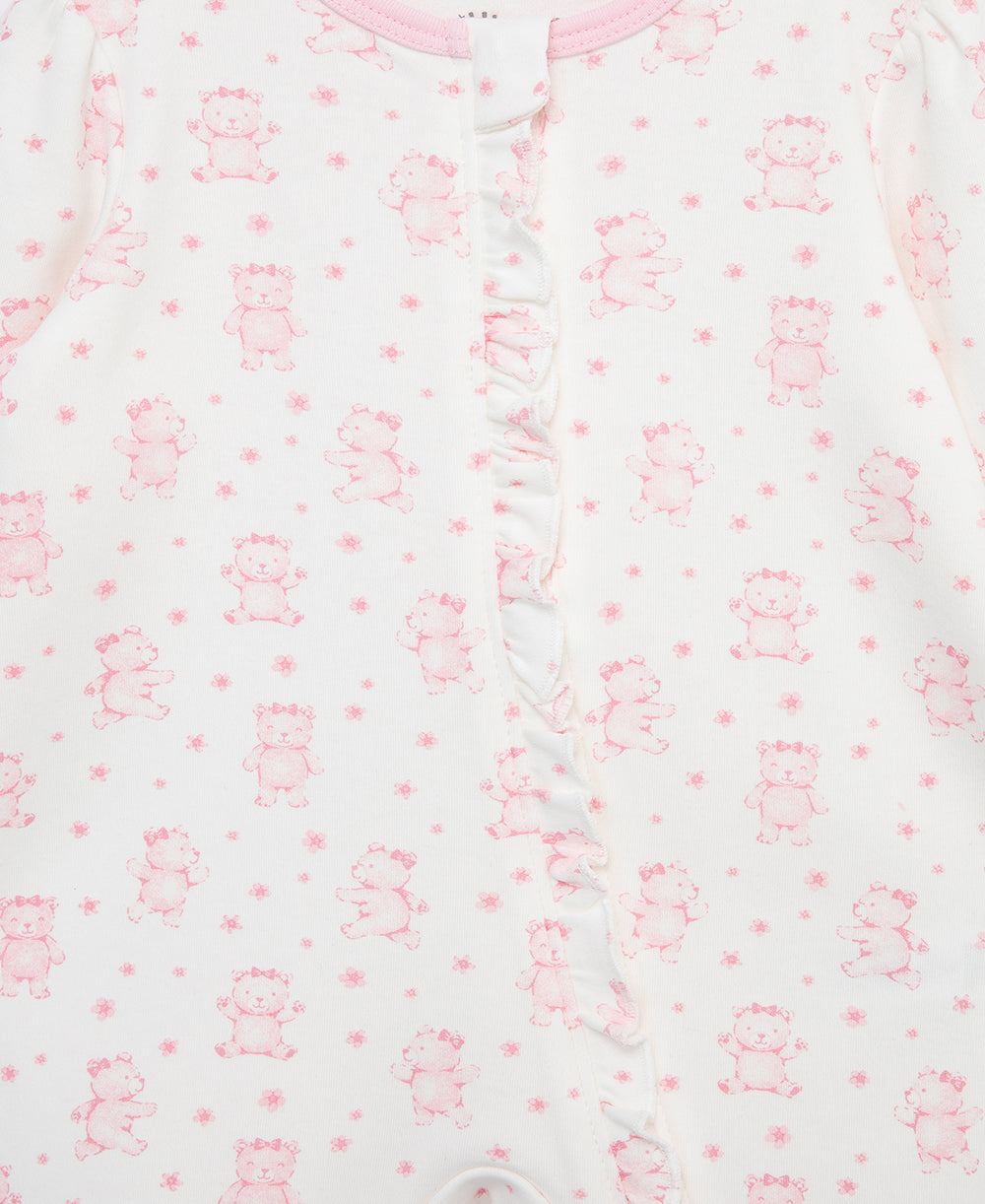 Bear 2-Way-Zip Footie & Hat