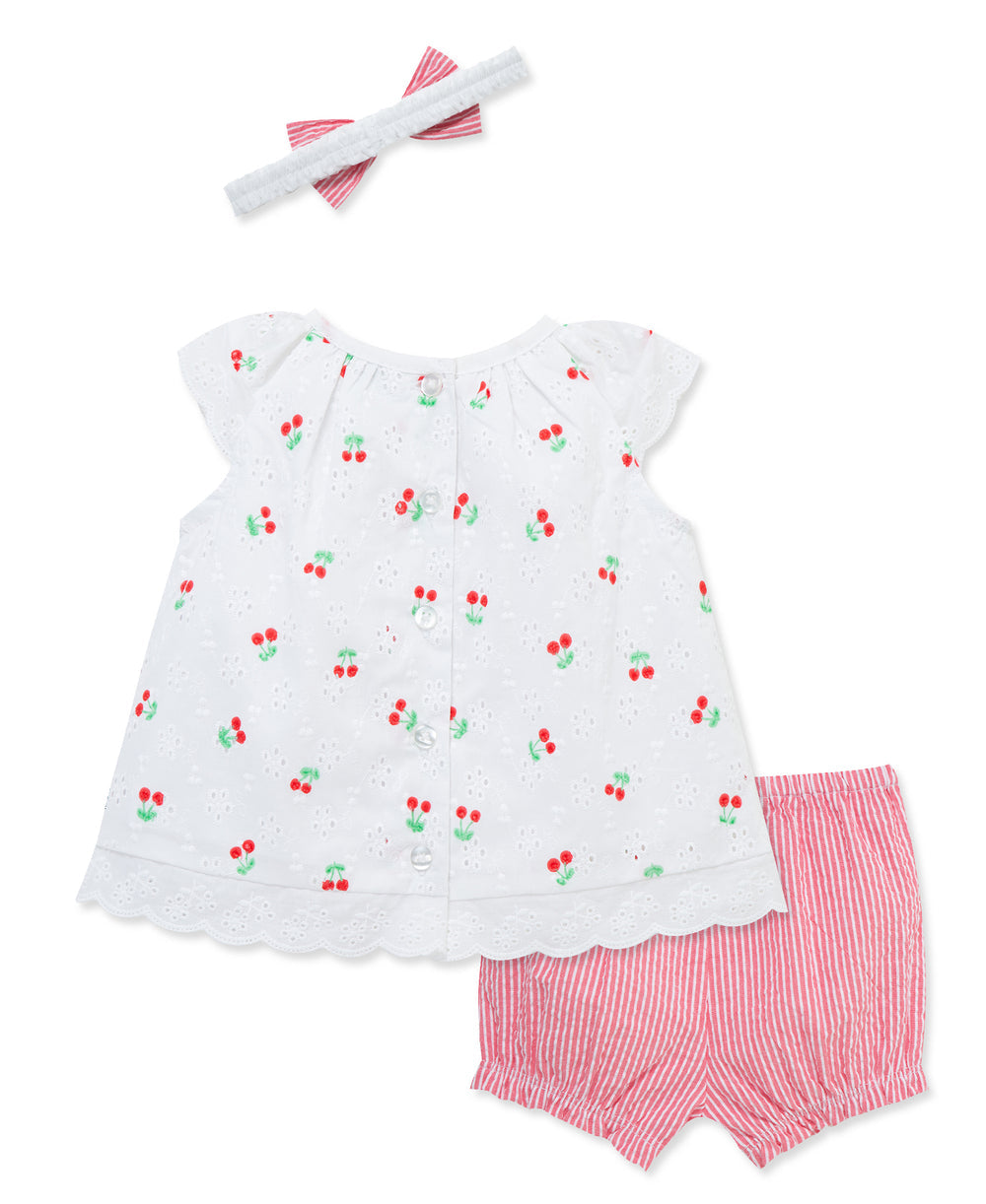 Cherry eyelet Sunsuit