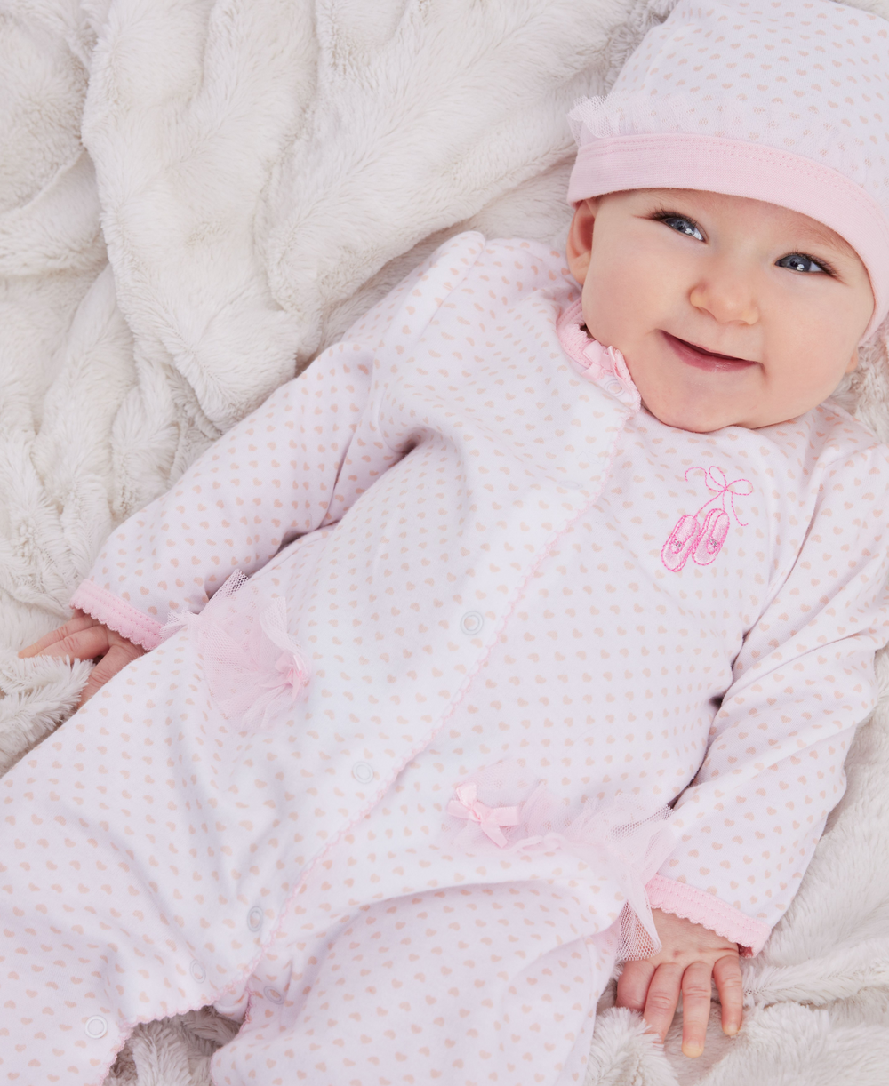 Ballerina Footed One-Piece And Hat