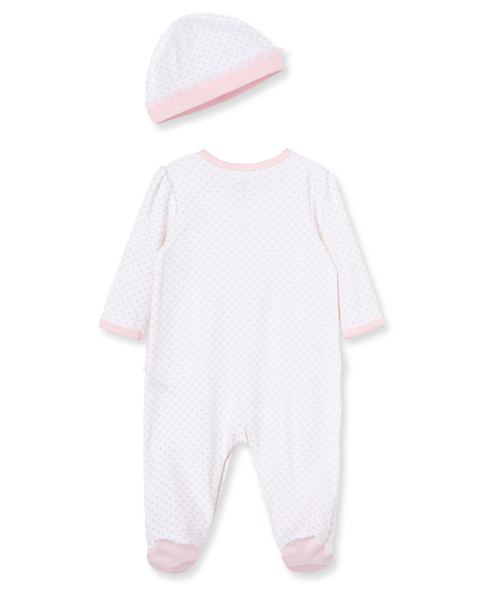 Ballerina Footed One-Piece And Hat